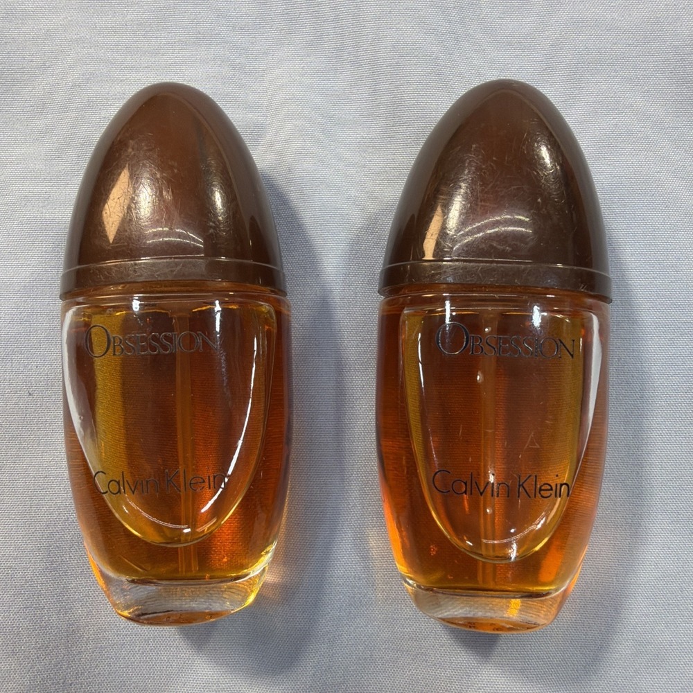 Set Of 2 OBSESSION by CALVIN KLEIN for Women .5 oz 15 ml Eau de Parfum Spray
